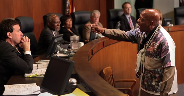 Ferguson protesters speak before St. Louis County Council